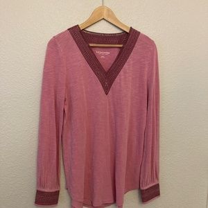 Soft Surroundings V Neck Long sleeve Tee - Sz. M